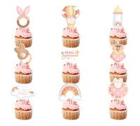 36 Pezzi Baby Shower Cake Toppers, Cupcake Topper Battesimo, Decorazione per Torte per Bambini, Its a Girl, per Baby Shower, Genere Reveal Tema Party, Bambini Festa di Compleanno