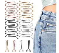 36 Pezzi Cintura Stringivita Per Pantaloni,3,5×1,7cm Non Necessario Cucire Per Stringere,Polsini E Gambe Dei Pantaloni pour Abito Anti cammino Fisso,Gonna Arco Modifica,Regolazione Abito Quotidiano