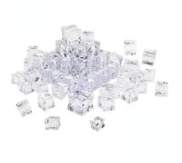 36 Pezzi Cubetti di Ghiaccio Artificiali Trasparenti in Plastica | Effetto Realistico e Brillante, per Allestimenti di Laurea e Nozze, Uso come Riempitivi e Accessori Fotografici
