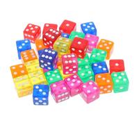 36 Pezzi Dado Acrilico a 6 Facce Angoli Arrotondati per Giochi | Trasparente, Bordo Diritto e Superficie Liscia, per Insegnamento, Conteggio e Impilamento