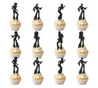36 Pezzi Decorazioni Torta Discoteca, 70's Discoteca Ballare Cupcake Topper, Happy Birthday Cake Topper Decorazione, per Disco Palla, Rock Pop Musica Tema Compleanno Festa, Matrimonio Decorazioni