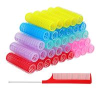 36 Pezzi di Bigodini Piccoli Autobloccanti per Capelli Bigodini per Parrucchieri Salone Rulli Ventilati per Capelli con Pettine a Coda di Ratto Strumenti per Donne (0.8 x 2.4 Pollici)