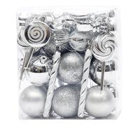 36 pezzi di decorazioni per l'albero di Natale, caramelle per feste,