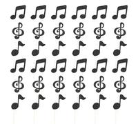 36 Pezzi Di Inserti Per Torte Con Note Musicali, Inserti A Bastoncino, Decorazioni Per Torte Da Forno, Inserti Per Torte A Tema Musicale, Decorazioni Con Note Glitterate