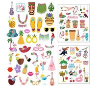 36 pezzi di oggetti di scena per foto a tema hawaiano, 2 adesivi, oggetti di scena per foto sulla spiaggia, accessori per feste in piscina, accessori per foto in studio fotografico