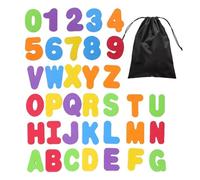 36 Pezzi Di Schiuma Alfanumerica, 1 Pezzo Di Borsa Impermeabile Con Coulisse, Schiuma Da Bagno Per Bambini, Schiuma Da Bagno Educativa, Giocattoli Da Bagno Per Bambini