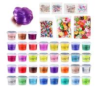 36 Pezzi Fluffy Butter Slime Set,Slime Fluffy Profumato,DIY Slime Elastico e Non Appiccicoso, Giocattolo Antistress per Bambine e Bambini, Bambine e Bambini Regalo