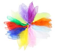 36 Pezzi Foulard Giocoleria,60x60cm Sciarpe di Giocoleria Sciarpe Danza,per spettacoli, magia e acrobatica nei programmi dell'asilo materno