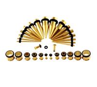 36 Pezzi Kit Di Stretching Taper Spine Accessorio In Acciaio Per Orecchio