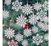 36 pezzi ornamenti di di Natale ciondolo decorazione gocce pendente per festa