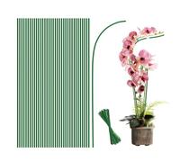 [36 pezzi] Pali per piante, bastoncini pieghevoli per piante, 45,7 cm, a stelo singolo, con lacci a torsione, pali da giardino per piante da interno ed esterno, piante in vaso, fiori orchidea peonia