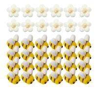 36 pezzi per api decorativi, peluche dell'ape di ape, polline di degradimento in feltro positivo, travestimento da bee, divano da donna, in alveare, per adulti, apicoltura naturale, per auto porta