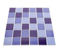 36 Pezzi Piastrelle Ceramiche Blu per Piscina, Click Tile | Mosaico Piastrelle, Quadrotti per Piscina da Esterno, Pavimento per Piscina, Bagno e Superfici Lisce