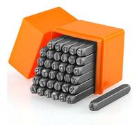 36 Pezzi Punzoni Metallo Kit, 4mm Set Professionale con Lettere A-Z, Numeri 0-9, &, Stampi in Acciaio al Carbonio per Incidere Metallo, Cuoio, Legno, Strumenti Duraturi per Fai da Te e Artigianato