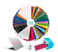 36 pezzi Smart Vinyl Permanent for Cricut con 6 pellicole di trasferimento plotter Set 14 x 30,5 cm Pellicola autoadesiva per Cricut Joy, pellicola plotter in vinile accessori