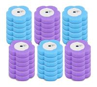 36 pezzi Spazzola per WC monouso, spazzole per WC monouso sostituibili, spazzola per WC con detergente per ricariche e spugna per lavandini, vasche da bagno, secchielli, scope per piscine (Blu Viola)