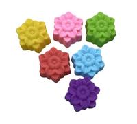 36 Pezzi Stampi da Forno a Forma di Fiore in Silicone per Alimenti Antiaderente Mini Stampi per Cupcake Pudding Cioccolati Must Have per Cucina Creativa (6 Colori)