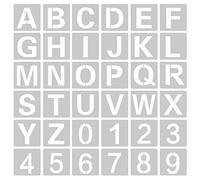 36 Pezzi Stencil per Pittura per lettere Riutilizzabili, Alfanumerico Modelli per Caratteri con Lettere Superiori, per Alfabeto e Numero, per Scrapbooking Fai da te, (3 Pollici)
