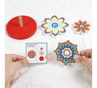 36 Pezzi Torre a Fiore Allenamento Cognitivo Blocchi a Forma di Fiore per Asilo