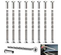 36 Pezzi Viti per Maniglia Della Porta M4,Viti di Collegamento con Manicotti per Maniglia Porta Viti di Fissaggio per Connettori di Mobili Armadi