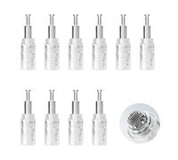 36 Pin Micro Aghi microneedling 10 pezzi viso facciale Dermapen Aghi di ricambio Consigli Slot per cartuccia, Porta Bajonett, per Derma Pen elettrica Antirughe, dermapen facciale Imperfezioni (Bianco)