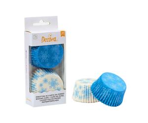 36 Pirottini Frozen cristalli di ghiaccio Ø 5cm per muffin Decora