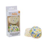 36 Pirottini per muffin in carta Baby Boy e Stelle Decora Ø 5 cm