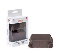 36 Pirottini rettangolari marroni per cottura plumcake 8 x 5 x h 3,2 cm