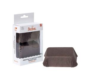 36 Pirottini rettangolari marroni per cottura plumcake 8 x 5 x h 3,2 cm