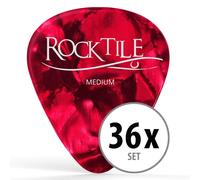 36 Plettri Chitarra Medium Serie Celluloide Plettro per Chitarra Basso Rosso Set