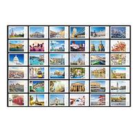 36 pz 1 Set Mondiale Famosa Città Mondiale Punto di Interesse Edificio Viaggi Paesaggio Cartolina d'auguri Cartoline Regalo Vuoto Cartoline