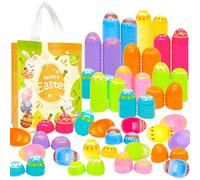 36 Pz 8×6 cm Uova di Pasqua per Bambini Uova Caccia Cestino Sacchetto Stuffers Vuoti Riempitori con 1 pz Non Tessuto Borse, Giocattoli Riempimento Trattati e Pasqua Tema Party Forniture Favor
