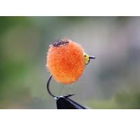 36 pz arancione/bianco/rosso ottone Beadhead Egg Fly Bug mosche esche da pesca a mosca Esche Free Fly Box (arancione)