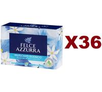 36 PZ SAPONETTA FELCE AZZURRA SAPONE SOLIDO PROFUMATO MUSCHIO BIANCO 100GR