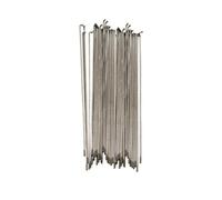 36 raggi in acciaio inox 14G per bicicletta con nippli - raggi J-Bend argento per strada/per MTB/E-bike kit di costruzione ruote (lunghezza personalizzata disponibile) (257 mm)