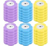 36 ricariche usa e getta per scopino per WC, spugna, spazzola per WC, detergente per la pulizia del bagno, lavandino (blu + viola + giallo)