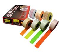 36 ROTOLI ETICHETTE PREZZATRICE ETICHETTATRICE 26X12 MM FLUORO A ONDA PERMANENTE