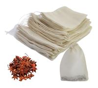 36 sacchetti portaspezie per cucinare, sacchetti in cotone naturale, ecologici e riutilizzabili, 3 diverse misure per tè, caffè, filtri, spezie