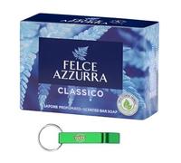 36 saponi Felce Azzurra Sapone Solido Classico - Sapone Solido con profumo inconfondibile - Ideale per mani e viso 100 g + Portachiavi Beni Culinari