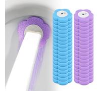 36 scopini usa e getta, scopino per WC usa e getta, testine di ricambio per WC con detergente, ricarica in spugna per lavabo, vasca da bagno, lavabo e piscina (blu viola)