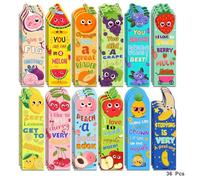 36 segnalibri profumati alla frutta per bambini, 12 disegni Scratch & Sniff con dolce fragranza, divertente regalo di incoraggiamento alla lettura per bambini, studenti e amanti dei libri