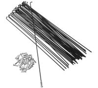 36 Set Raggi per Bicicletta Nippli 14g in Acciaio 260mm Nero | Ruote e Mozzi, Design a J e Dritto, Uso Gravel e Montaggio, Kit