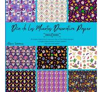 36 Sheets Día de los Muertos-Themed Decorative Paper Pad for Scrapbooking: 9 Single-Sided Designs 8.5" x 8.5" for Your Crafting Needs