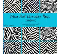 36 Sheets Zebra Print Decorative Paper Pad for Scrapbooking: 9 Single-Sided Designs 8.5" x 8.5" for Your Crafting Needs