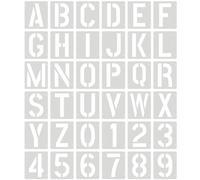 36 stencil con lettere e numeri, 10 x 12 cm, riutilizzabili, in PET, per bambini, disegno, scrapbooking, diario, album, stencil per pittura