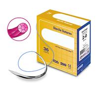 36 Suture Chirurgiche riassorbibili PGC con ago 3/8c - filo fili di sutura