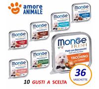 36 Vaschette Monge Fresh Patè 100 gr. GUSTI A SCELTA Bocconcini umido per cani