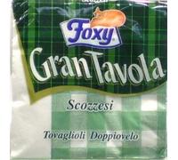 6pz Foxy Tovaglioli Scozzesati 33x33cm - 43pz