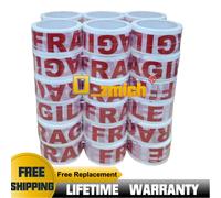 36 x Fragile Packing Tape Packaging Stiacky Sealing Tapes 48mmx90M Red White new