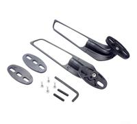 360° Adjustable Motorcycle Mirrors Foldable Wing Design | 360 degree rotation, flexible angle adjustment, wider rear view, enhanced road safety, clear visibility